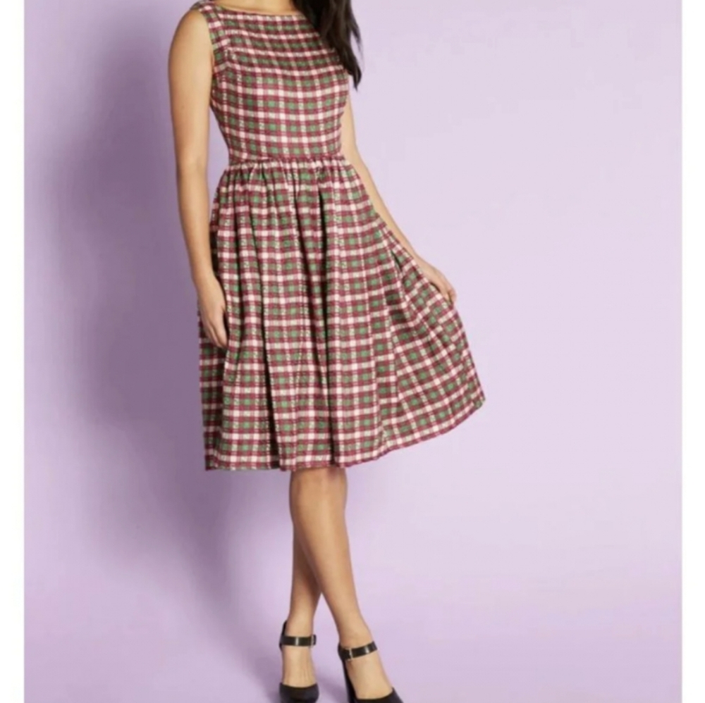 Plaid Swing Dress